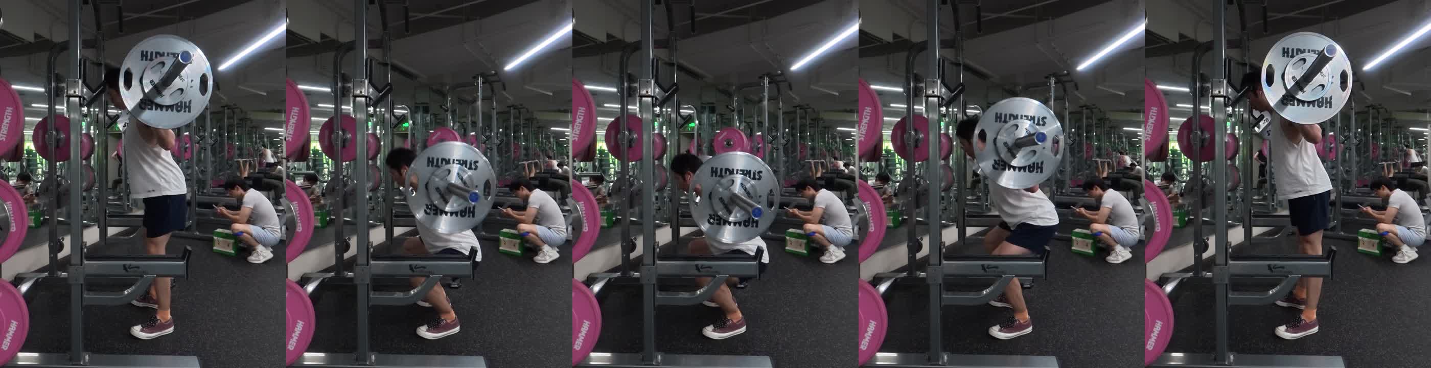 脱离斜坡 70kg 侧面五帧全景对比