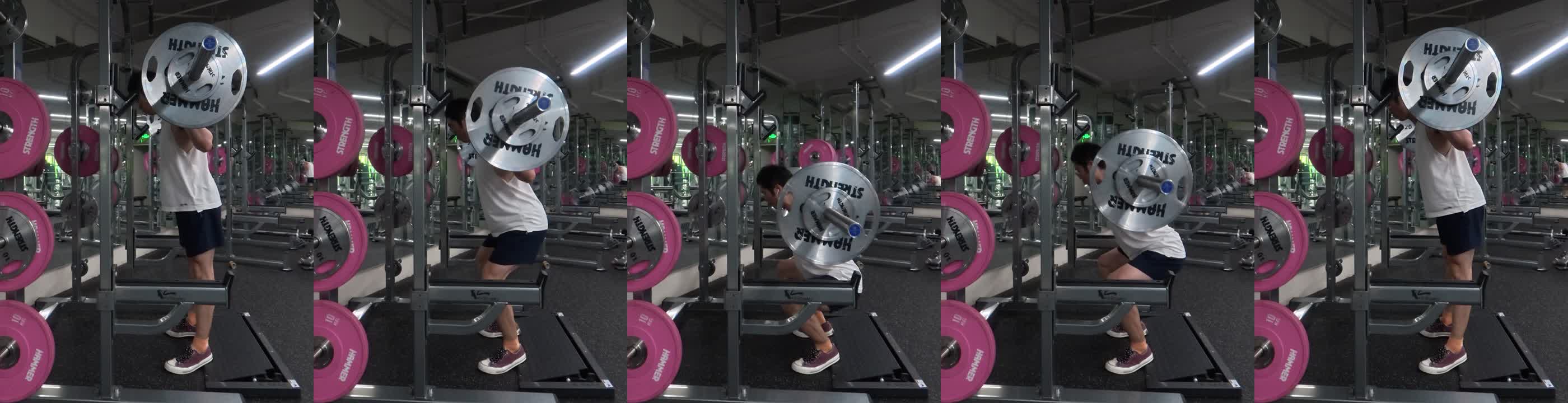 使用斜坡 70kg 侧面五帧全景对比
